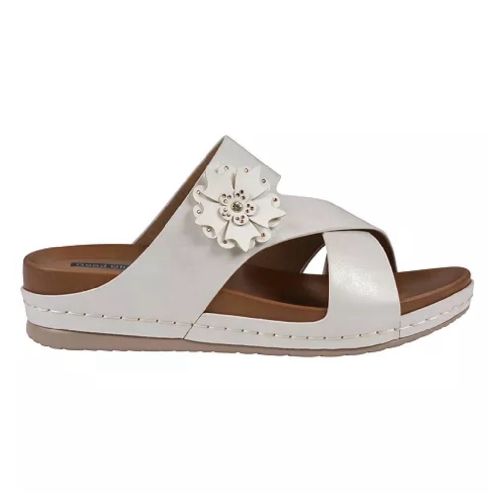 Good Choice Shoes Women's Nessie Flower Wedge Sandals Size 8